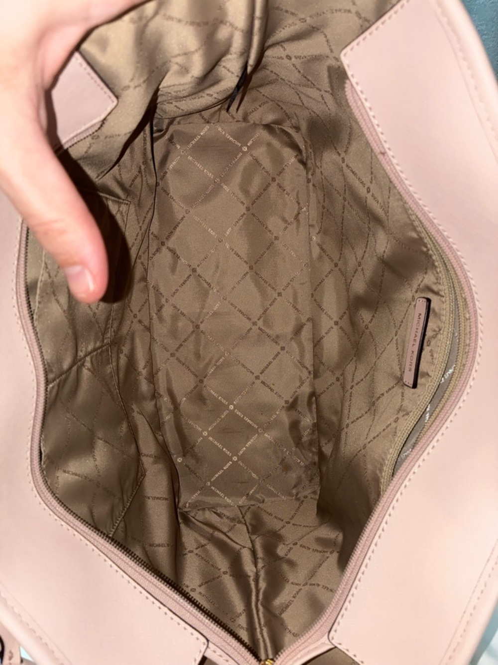 Michael Kors Blush Saffiano Leather Tote with Gold Hardware - Picture 8 of 8